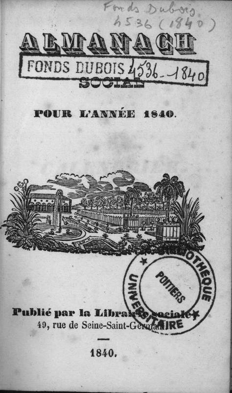 Almanach social pour 1840