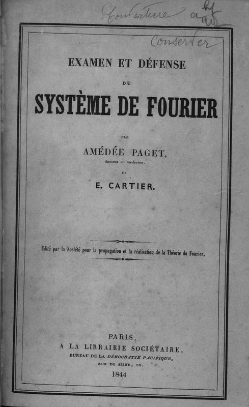 Examen et défense du système de Fourier