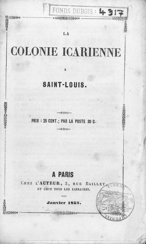 La colonie icarienne à Saint-Louis