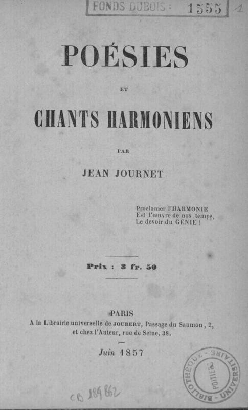 Poésies et chants harmoniens