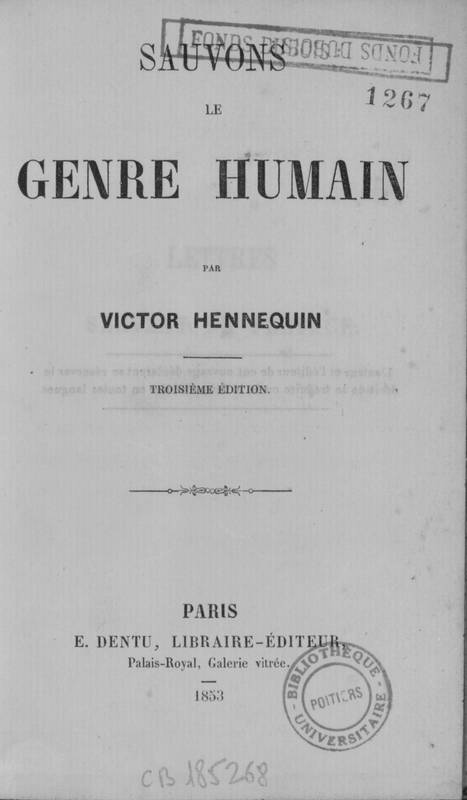 Sauvons le genre humain
