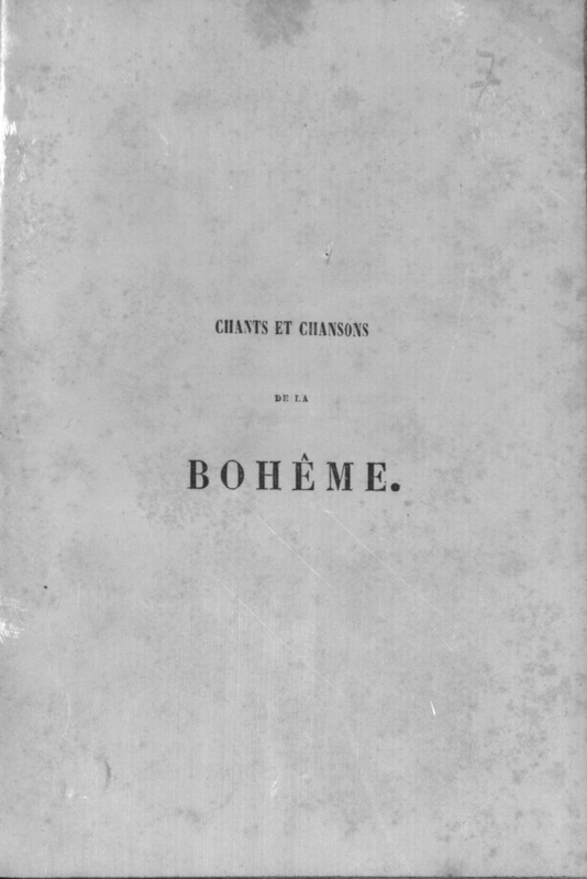 Chants et chansons de la bohême