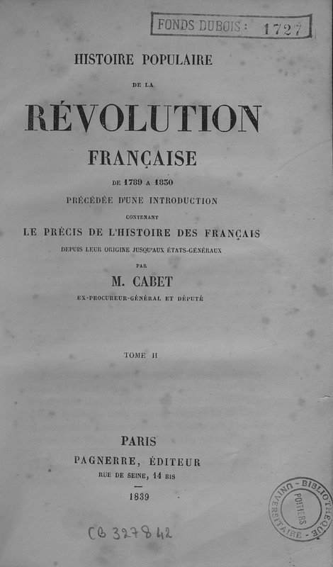 Histoire populaire de la Révolution française de 1789 à 1830. Tome II