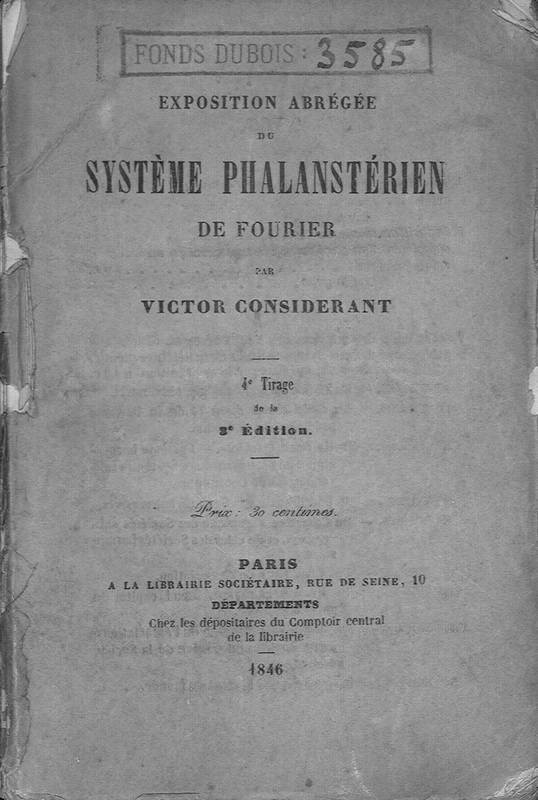 Exposition abrégée du système phalanstérien de Fourier